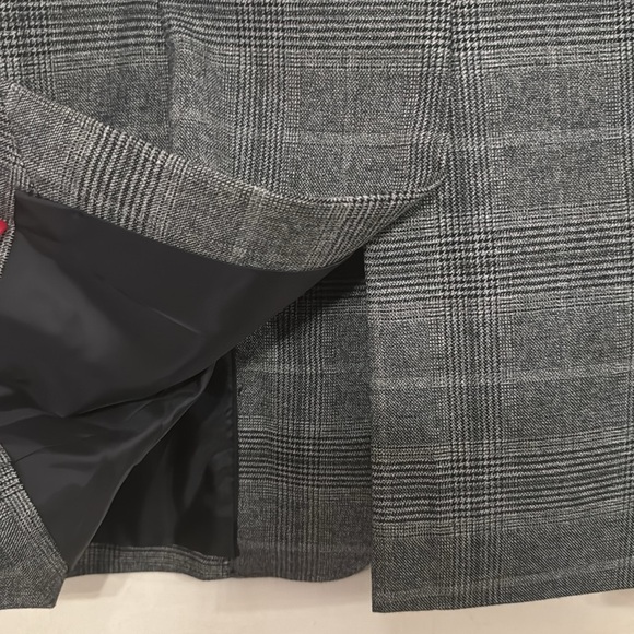 CALVIN KLEIN grey plaid ladies classic two button blazer -Sz.12 like new - Picture 9 of 9